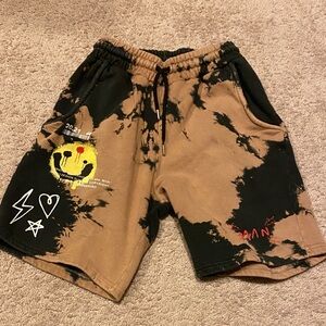 Boohoo MAN fleece tie dye shorts Sz SM